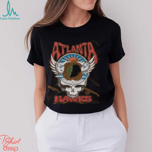 NBA x Grateful Dead x Hawks Skull Shirt