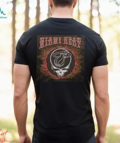 NBA x Grateful Dead x Heat Flaming Skull Shirt
