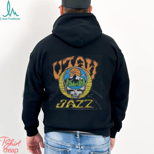 NBA x Grateful Dead x Jazz Skull Shirt