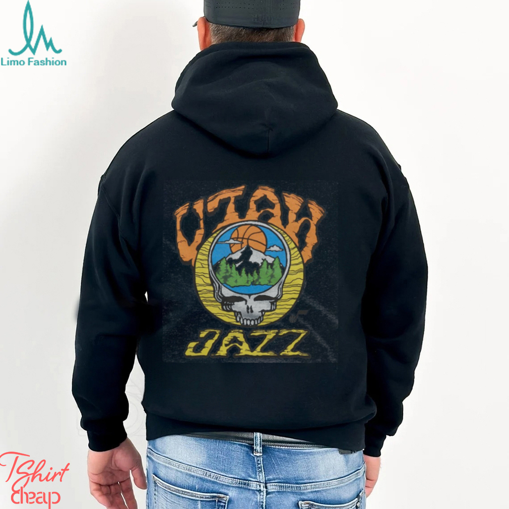 NBA x Grateful Dead x Jazz Skull Shirt NBA x Grateful Dead x Jazz Skull Shirt