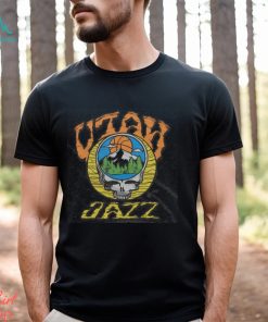 NBA x Grateful Dead x Jazz Skull Shirt