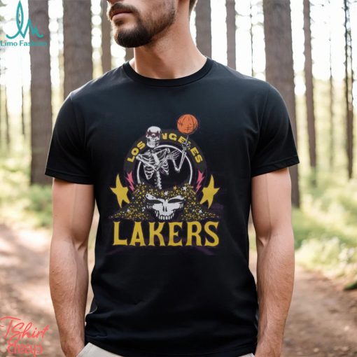 NBA x Grateful Dead x Lakers Skull Shirt
