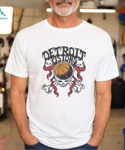 NBA x grateful dead x pistons skull T shirt