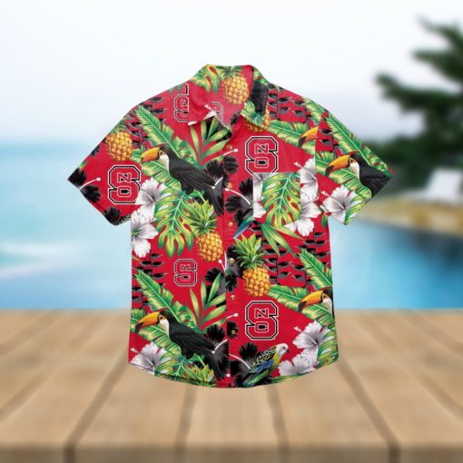 NC State Wolfpack Floral Hawaiian Shirt