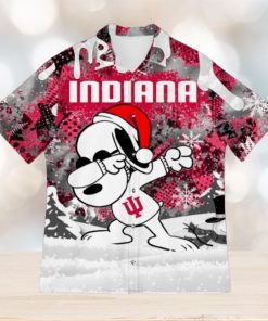 NCAA Indiana Hoosiers Snoopy Ugly Christmas Hawaiian Shirt