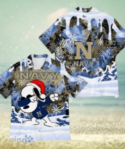 NCAA Navy Midshipmen Snoopy Dabbing The Peanuts American Christmas Dripping Hawaiian Shirt