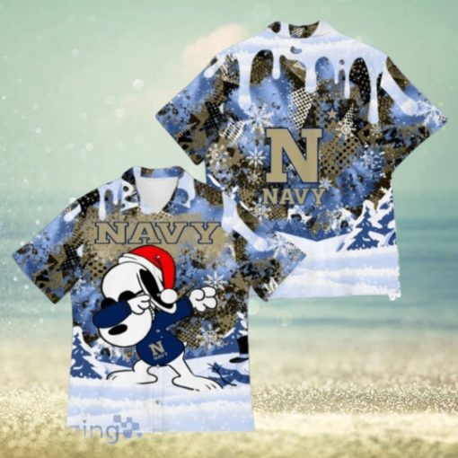 NCAA Navy Midshipmen Snoopy Dabbing The Peanuts American Christmas Dripping Hawaiian Shirt