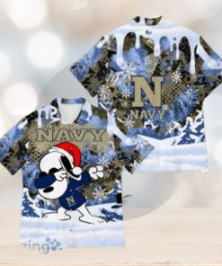 NCAA Navy Midshipmen Snoopy Dabbing The Peanuts American Christmas Dripping Hawaiian Shirt