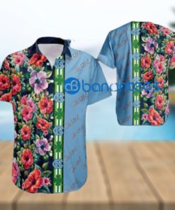 NCAA North Carolina Tar Heels Hibiscus Flower Logo Hawaiian Shirt Gift Patricks Day