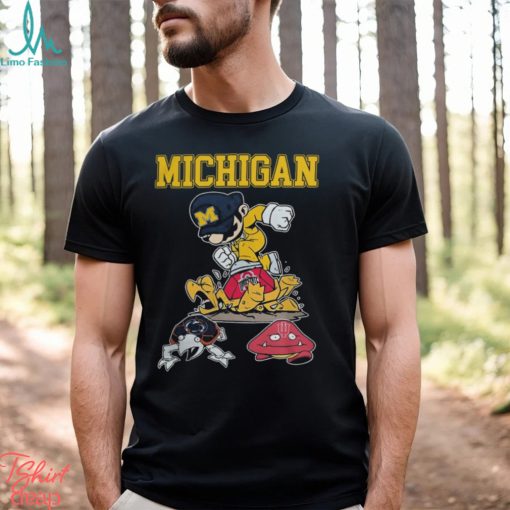NCAA Shop Super Mario Michigan Wolverines Stomp Ohio State Buckeyes, Penn State And Indiana Hoosiers Shirt