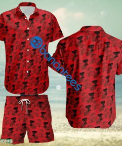 NCAA Texas Tech Red Raiders Combo Hawaiian Shirt & Short Logo Summer Beach