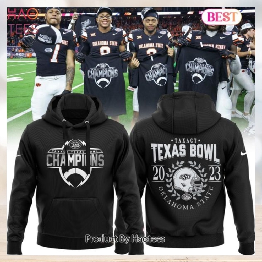 NEW Oklahoma State Cowboys Football TaxAct Texas Bowl Champion Hoodie NEW Oklahoma State Cowboys Football TaxAct Texas Bowl Champion Hoodie