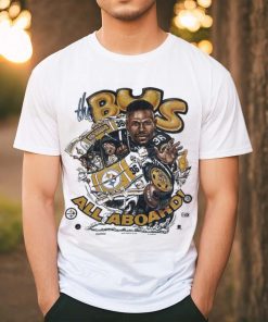 NFL 1996 90s Vintage Jerome Bettis Bus NFL Pittsburgh Steelers Caricature Shirt