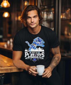 NFL 2023 2024 NFC Playoffs Detroit Lions player signatures logo skyline shirt