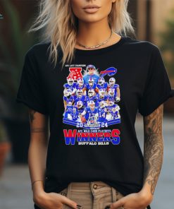 NFL 2024 AFC Wild Card Playoffs Winners Buffalo Bills player signatures logo shirt