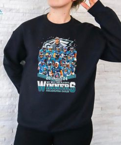 NFL 2024 NFC Wild Card Playoffs Winners Philadelphia Eagles player signatures logo shirt
