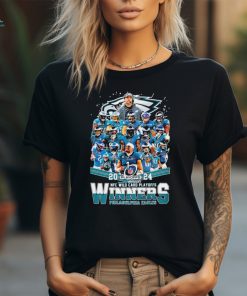 NFL 2024 NFC Wild Card Playoffs Winners Philadelphia Eagles player signatures logo shirt