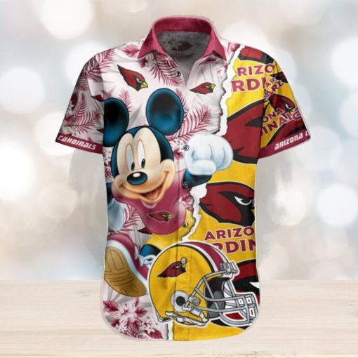 NFL Arizona Cardinals Hawaiian Shirt Mickey Mouse All Over Print For Men And Women