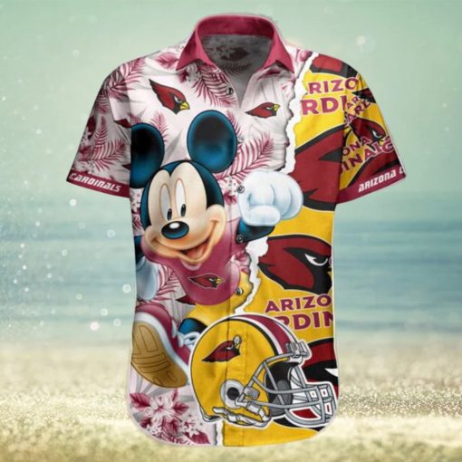 NFL Arizona Cardinals Hawaiian Shirt Mickey Mouse All Over Print For Men And Women