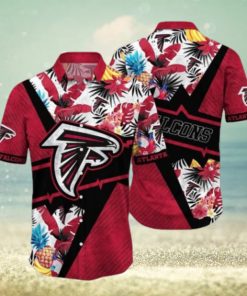 NFL Atlanta Falcons Hawaiian Shirt Flower Island Tropical Flower Style Shirt