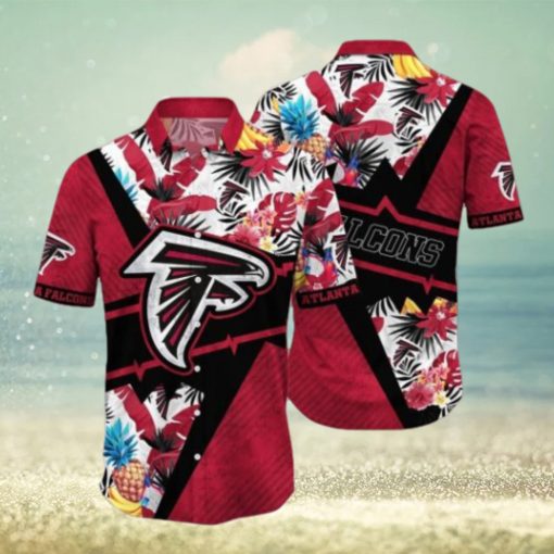 NFL Atlanta Falcons Hawaiian Shirt Flower Island Tropical Flower Style Shirt