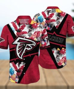 NFL Atlanta Falcons Hawaiian Shirt Flower Island Tropical Flower Style Shirt