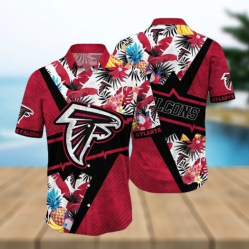 NFL Atlanta Falcons Hawaiian Shirt Flower Island Tropical Flower Style Shirt