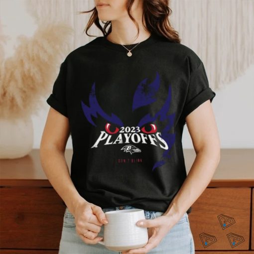 NFL Baltimore Ravens 2023 Playoffs Don’t Blink Logo Unisex T Shirt