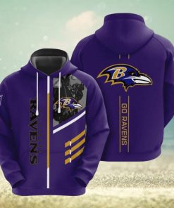 NFL Baltimore Ravens Big Logo Backside Hoodies Print Full
