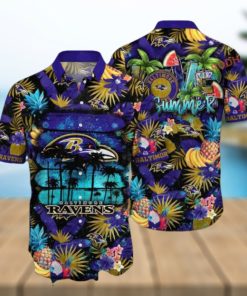 NFL Baltimore Ravens Hawaiian Shirt, Pool Daystime Aloha Shirt