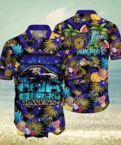 NFL Baltimore Ravens Hawaiian Shirt, Pool Daystime Aloha Shirt