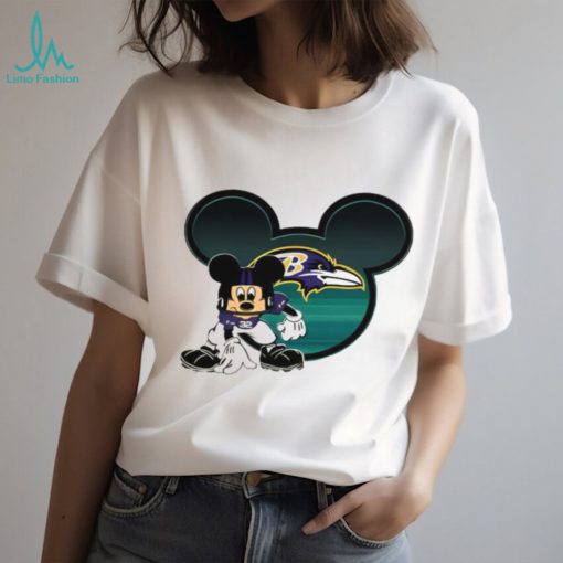 NFL Baltimore Ravens Mickey Mouse Disney Football T shirt