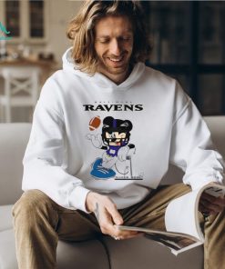 NFL Baltimore Ravens Mickey Mouse Disney Super Bowl Football T shirt