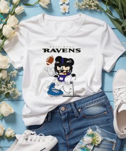 NFL Baltimore Ravens Mickey Mouse Disney Super Bowl Football T shirt