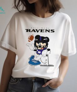 NFL Baltimore Ravens Mickey Mouse Disney Super Bowl Football T shirt