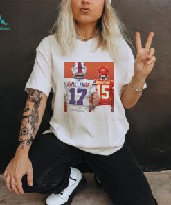 NFL Buffalo Bills Josh Allen 17 Kansas City Chief Patrick Mahomes 15 Challenge Showtime football players art shirt