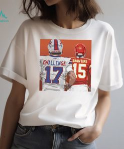 NFL Buffalo Bills Josh Allen 17 Kansas City Chief Patrick Mahomes 15 Challenge Showtime football players art shirt