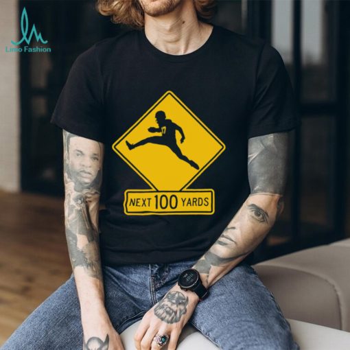 NFL Buffalo Bills Josh Allen 17 Next 100 yards Quarterback crossing football player silhouette shirt