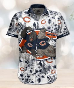 NFL Chicago Bears Hawaiian Shirt Short Kingkong Godzilla