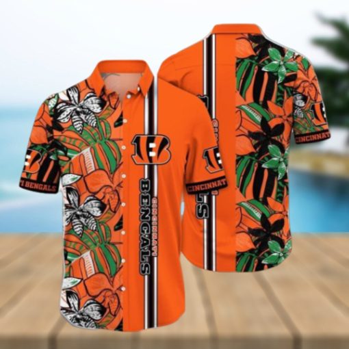 NFL Cincinnati Bengals Hawaiian Shirt Flower Chic Summer Gift For Fans