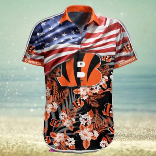 NFL Cincinnati Bengals Hawaiian Shirt Short Flag