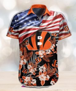 NFL Cincinnati Bengals Hawaiian Shirt Short Flag