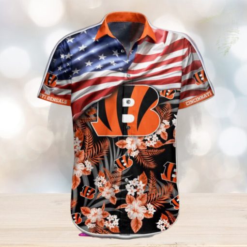 NFL Cincinnati Bengals Hawaiian Shirt Short Flag