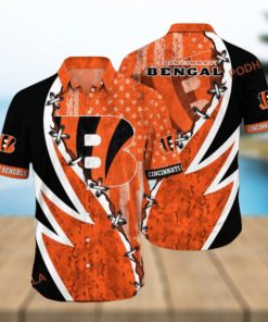 NFL Cincinnati Bengals Hawaiian Shirt, Short Style Hot Trend, Bengals Men’s Apparel