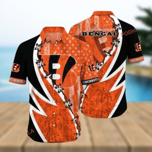 NFL Cincinnati Bengals Hawaiian Shirt, Short Style Hot Trend, Bengals Men’s Apparel