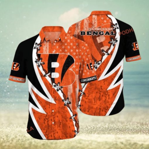 NFL Cincinnati Bengals Hawaiian Shirt, Short Style Hot Trend, Bengals Men’s Apparel