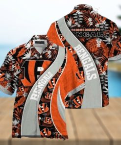 NFL Cincinnati Bengals Orange Grey Hawaiian Shirt, Men’s Summer Fashion