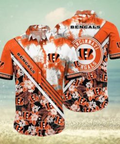 NFL Cincinnati Bengals Orange White Hawaiian Shirt