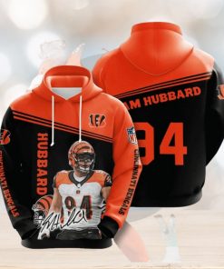 NFL Cincinnati Bengals Sam Hubbard Orange Black Pullover Hoodie