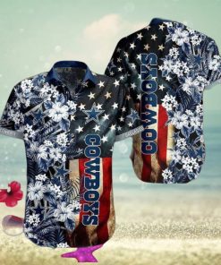 NFL Dallas Cowboys Hawaiian Shirt Flag Flower